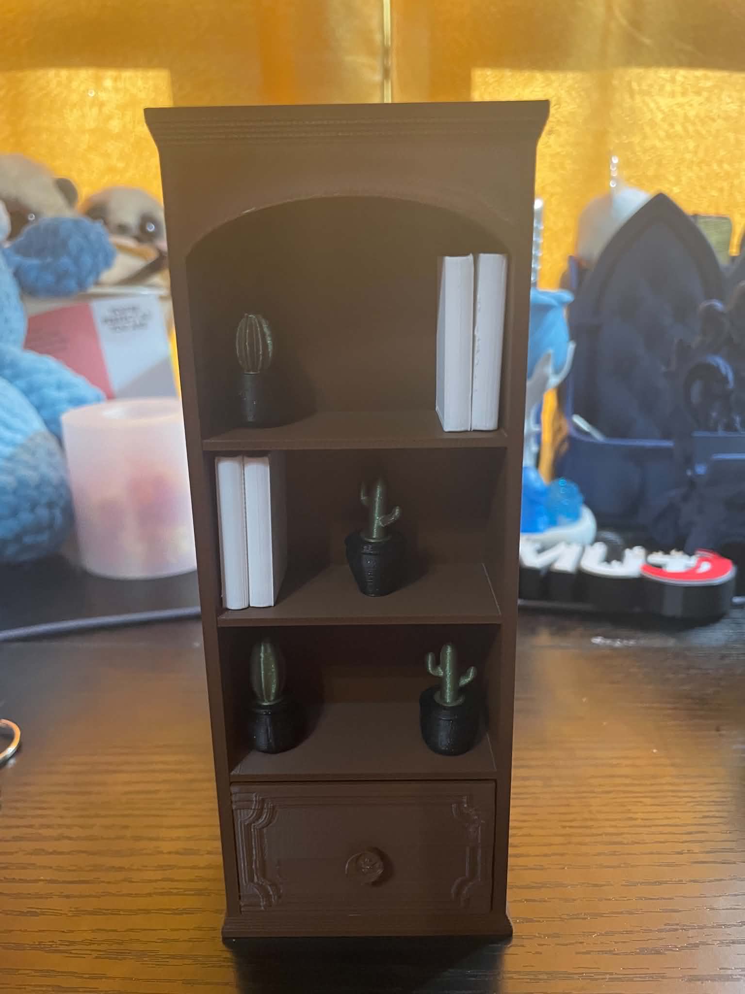 Arched Drawer Mini Bookshelf