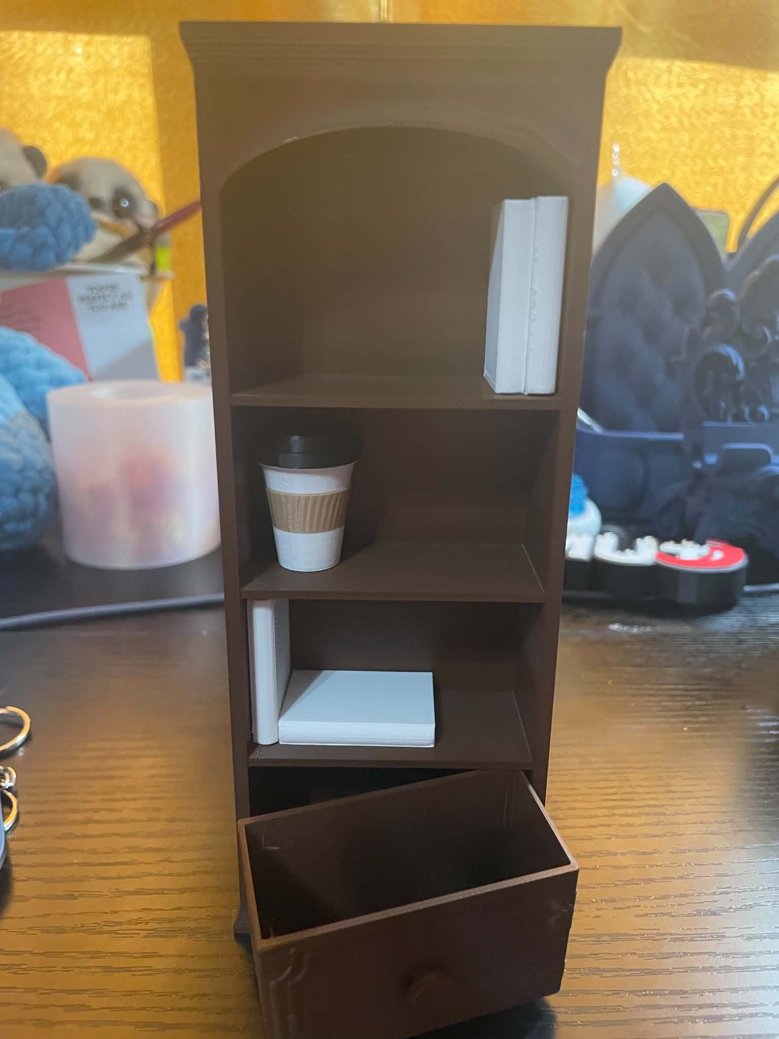 Arched Drawer Mini Bookshelf