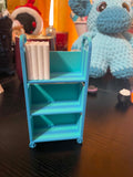 Mini Library Rolling Cart with Book Blanks