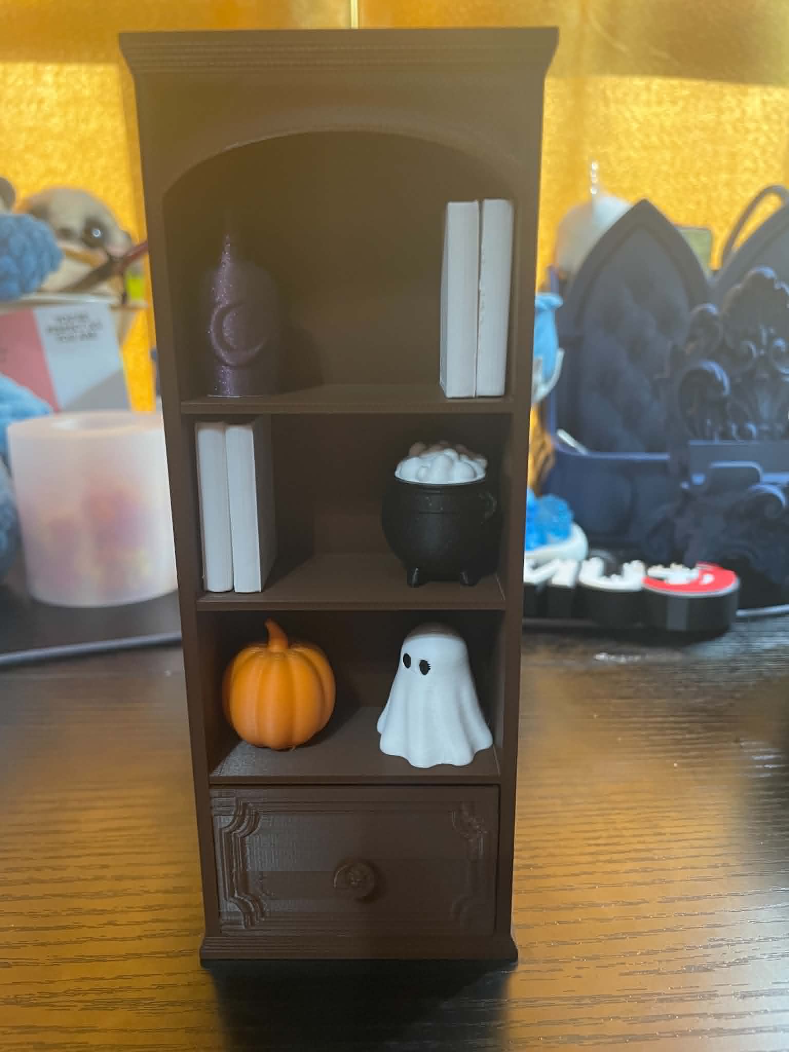Arched Drawer Mini Bookshelf