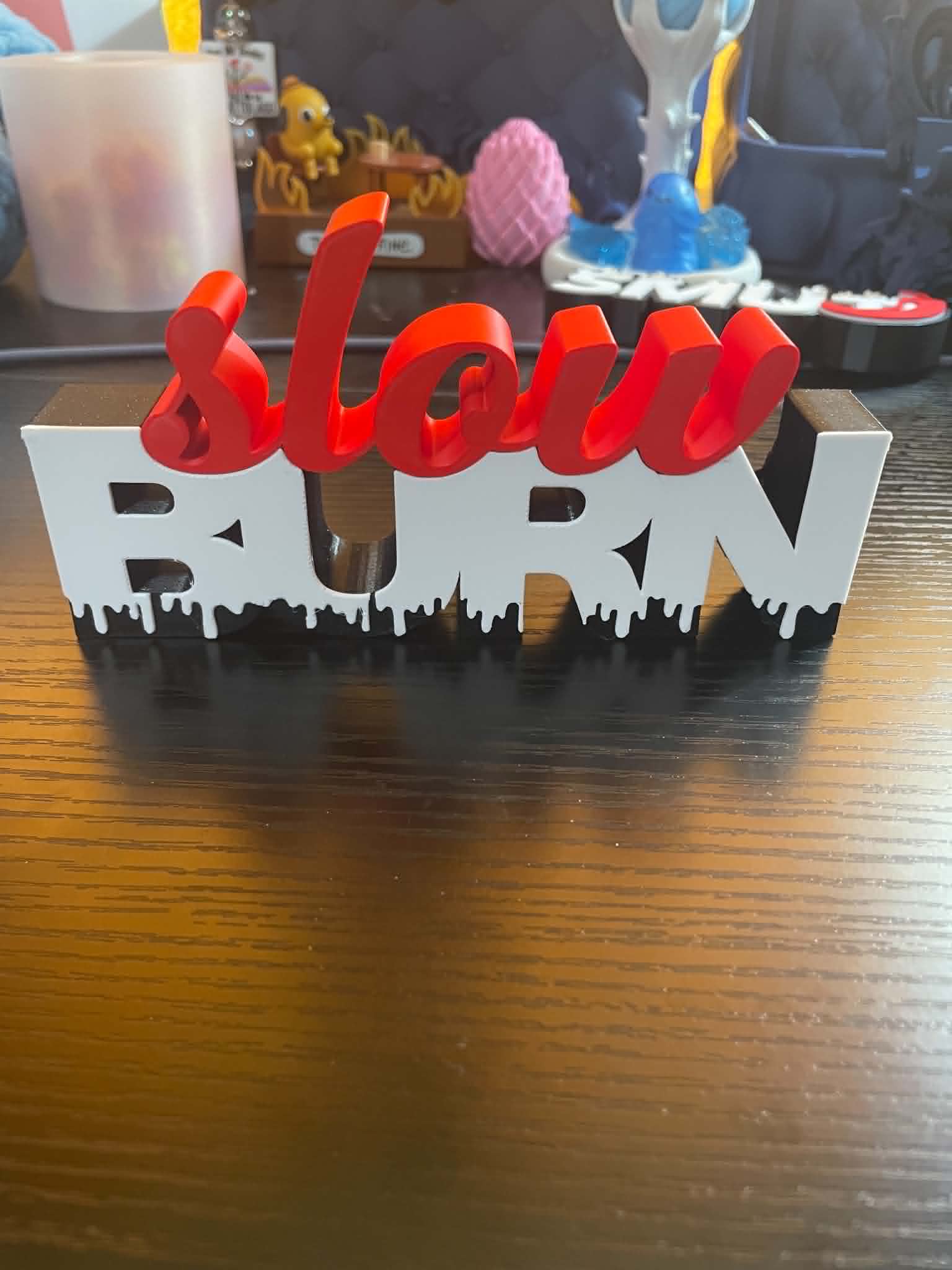 Slow Burn Shelf Sign